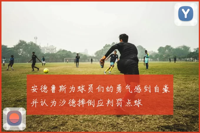 安德鲁斯为球员们的勇气感到自豪并认为沙德摔倒应判罚点球